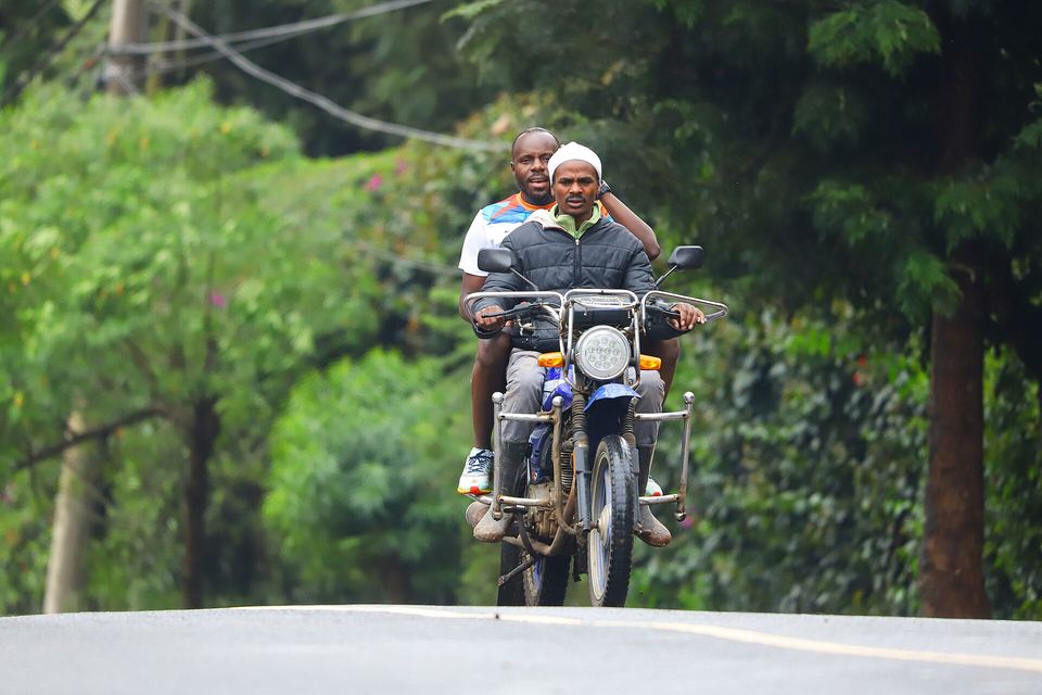 Boda boda riders at a stage
