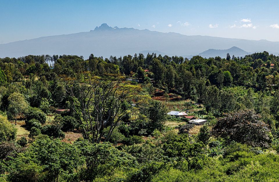 Mount Kenya seen from the Nyeri area